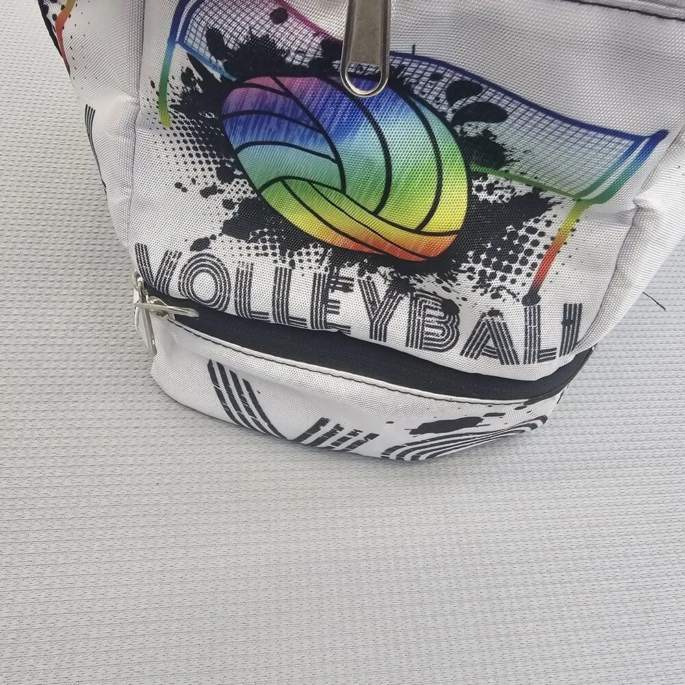 Girls Volleyball Zippered Duffle Bag Multicolor
